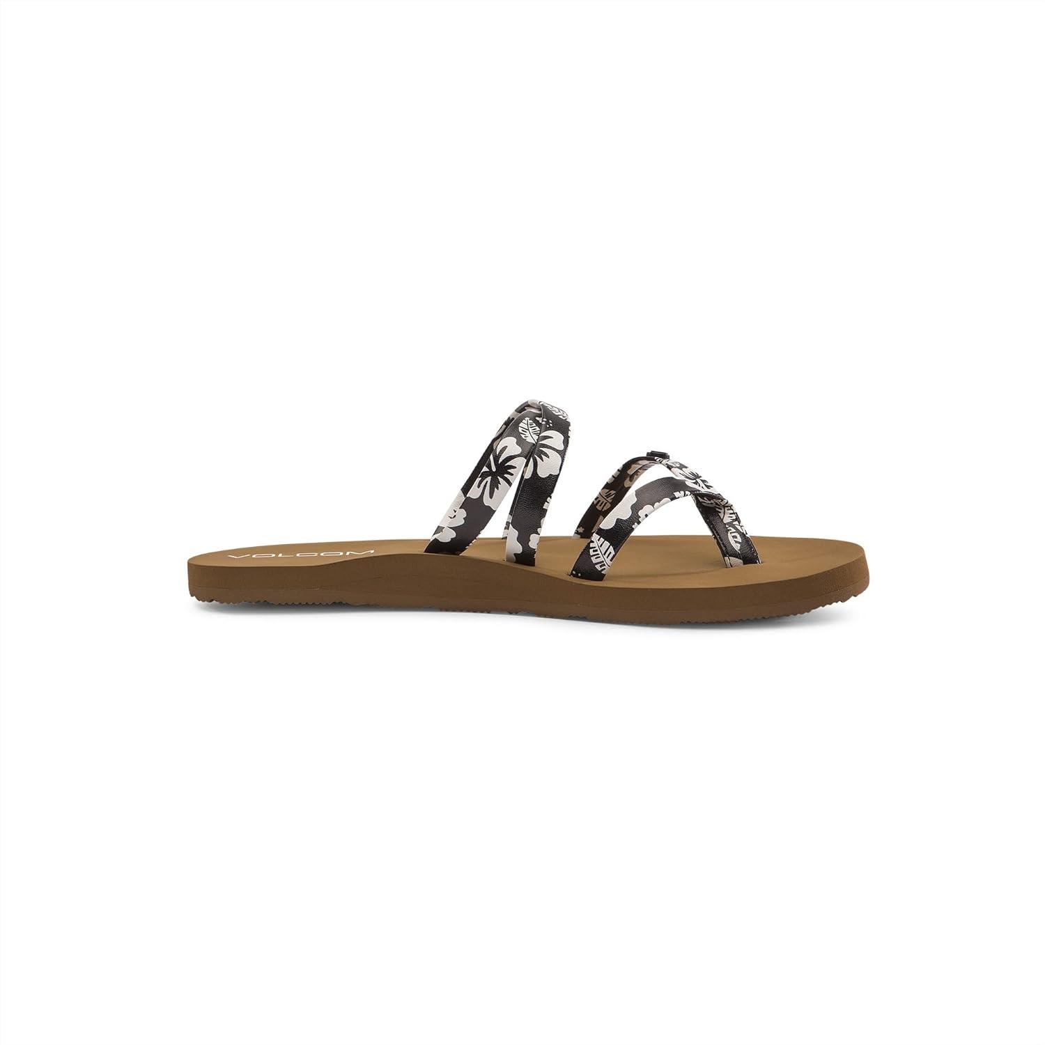 image:imageVolcom Girls Easy Breezy Big Girls Thong Flip Flip SandalsBlack White