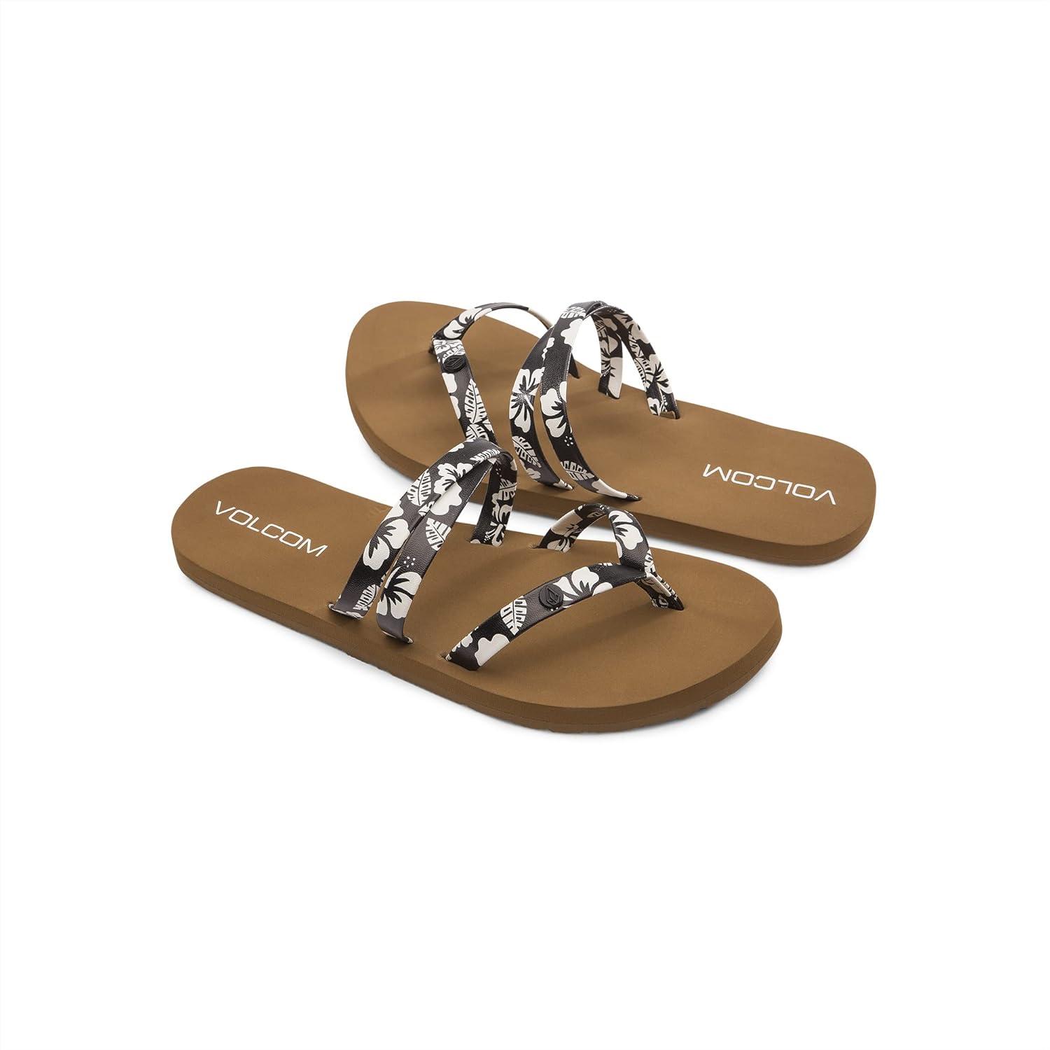 image:imageVolcom Girls Easy Breezy Big Girls Thong Flip Flip SandalsBlack White
