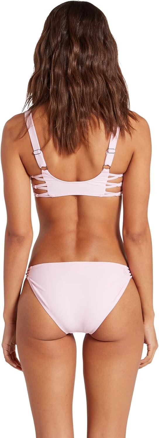 image:imageVolcom Womens Full Bikini Bottom LowRise Swim Bottom with Full Coverage Made from Recycled FabricBlush Pink