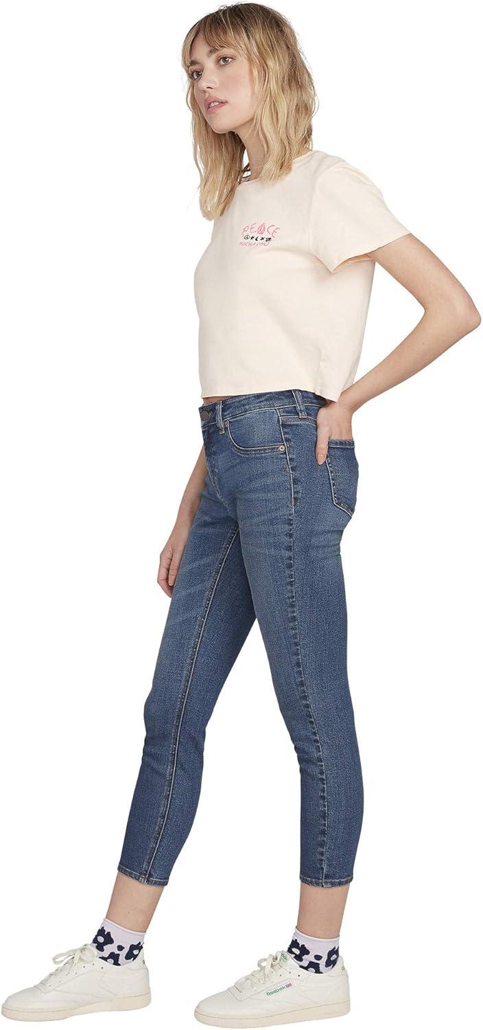 image:imageVolcom Womens Liberator Legging Fit Denim Jean Pants Regular amp Plus SizeIndigo Ridge Wash
