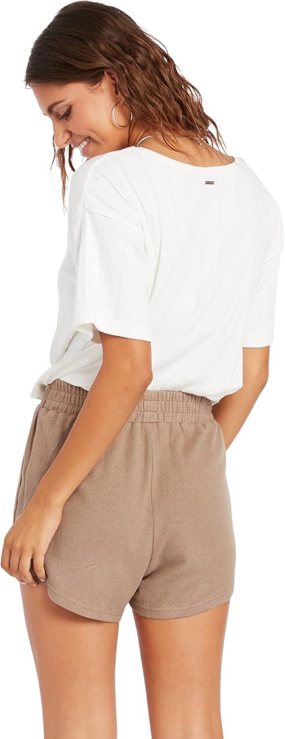 image:imageVolcom Womens Lived In Lounge Fleece Sweat Shorts Regular amp Plus SizeVintage Brown