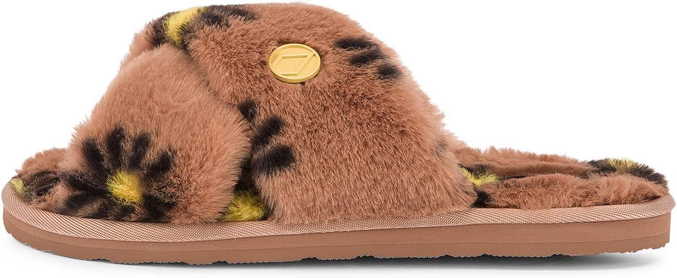 image:imageVolcom Womens Lived in Lounge Faux Fur Slide SandalHazelnut