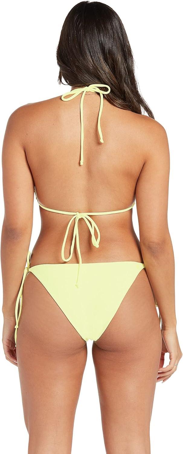 image:imageVolcom Womens Simply Seamless Skimpy Tie Side Swimsuit Bikini BottomLime Ice