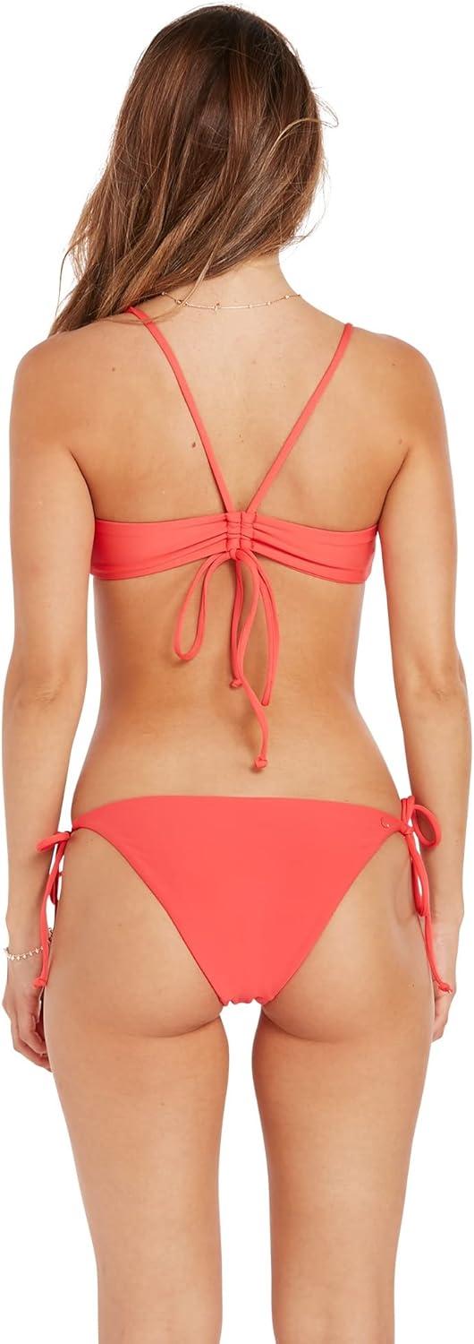 image:imageVolcom Womens Simply Seamless Skimpy Tie Side Swimsuit Bikini BottomPistol Punch