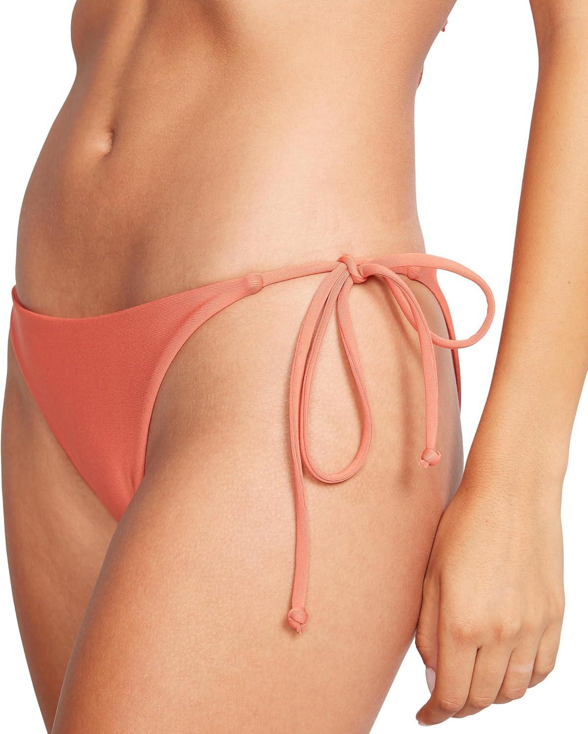 image:imageVolcom Womens Simply Seamless Skimpy Tie Side Swimsuit Bikini BottomTerra Cotta