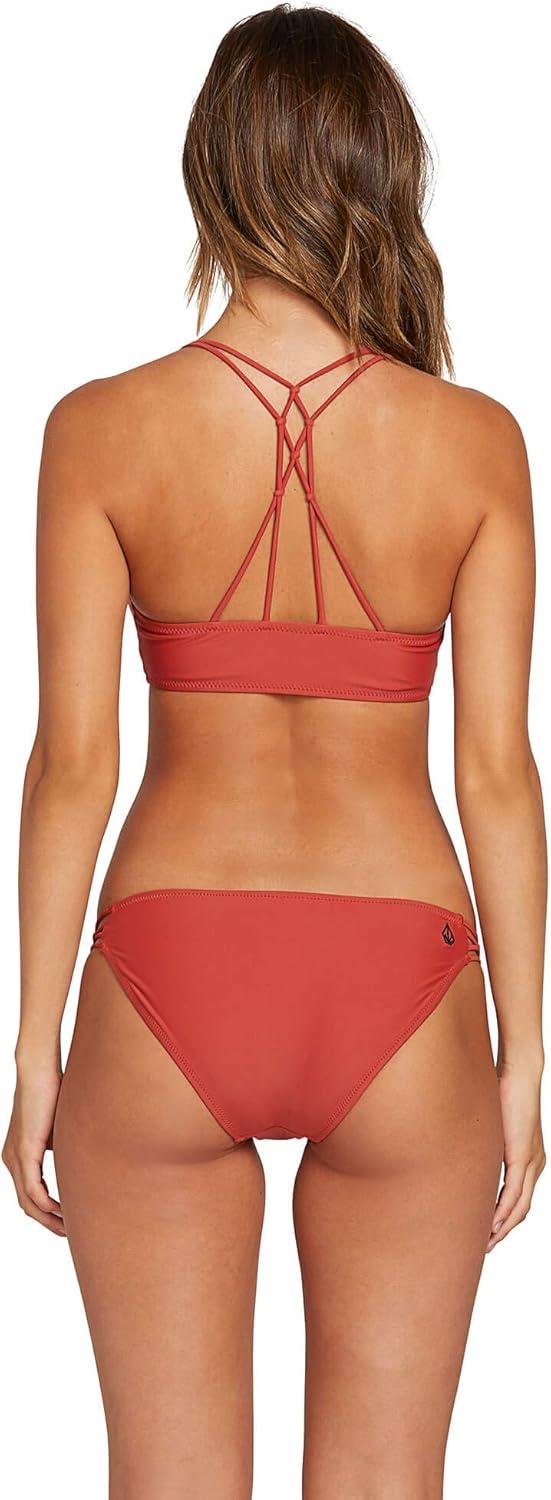 image:imageVolcom Womens Simply Solid Full Bikini Bottom Regular amp Plus SizeBurnt Red