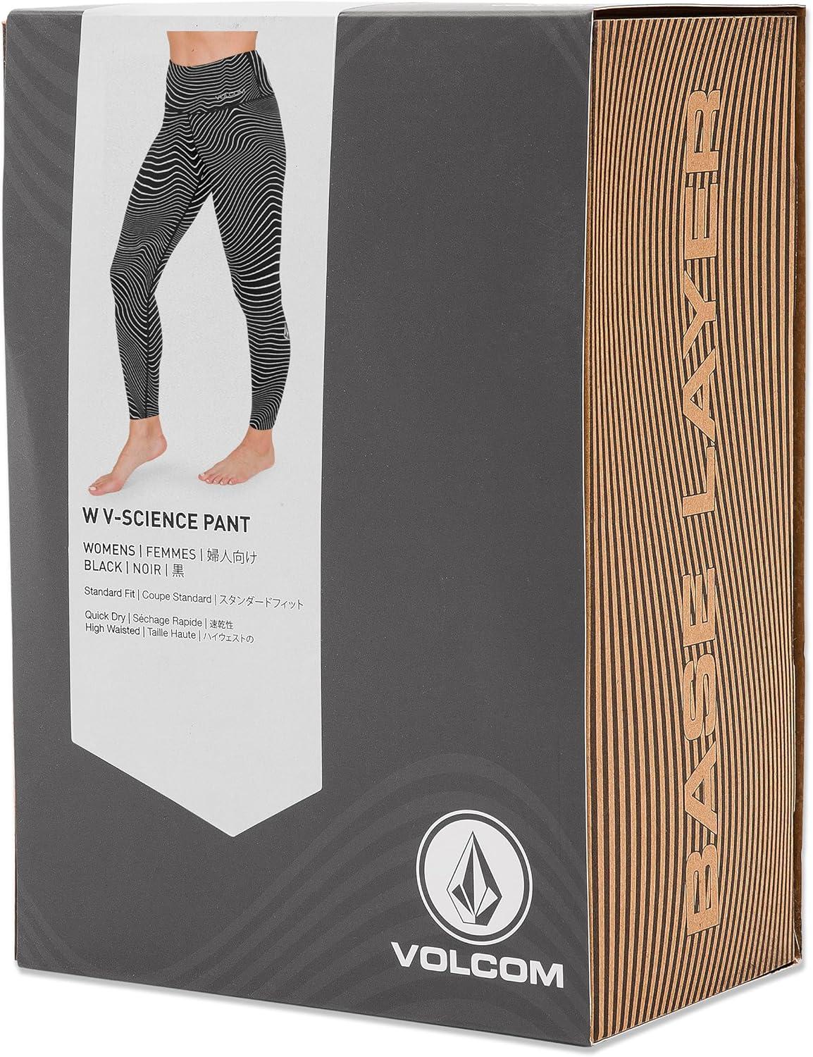 image:imageVolcom Womens VScience Thermal Base Layer Legging Quick Dry HighWaisted FitBlack White