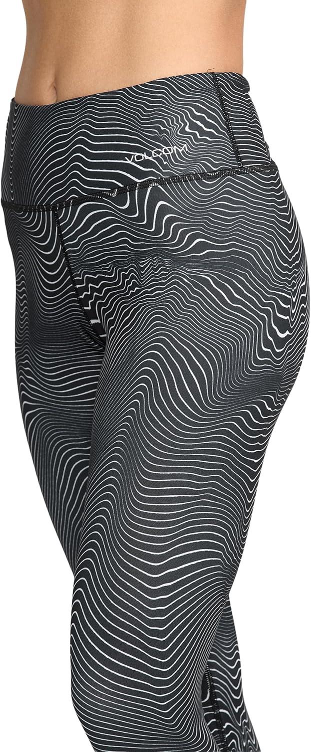 image:imageVolcom Womens VScience Thermal Base Layer Legging Quick Dry HighWaisted FitBlack White