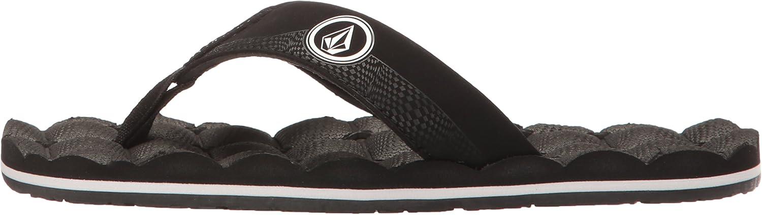 image:imageVolcom boys Recliner Big Youth Flip Flop SandalBlack White
