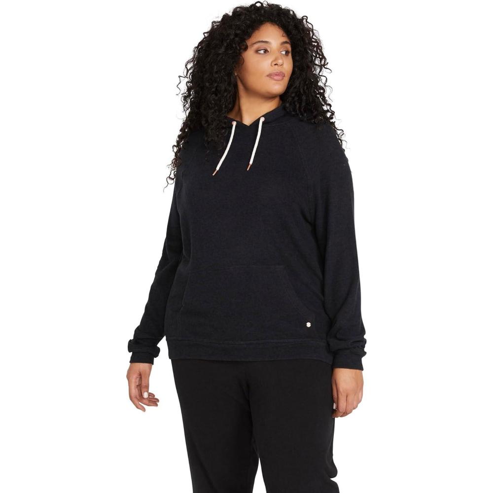 image:imageLived In Lounge Hooded Fleece Pullover Sweatshirt Regular amp Plus SizeBlack