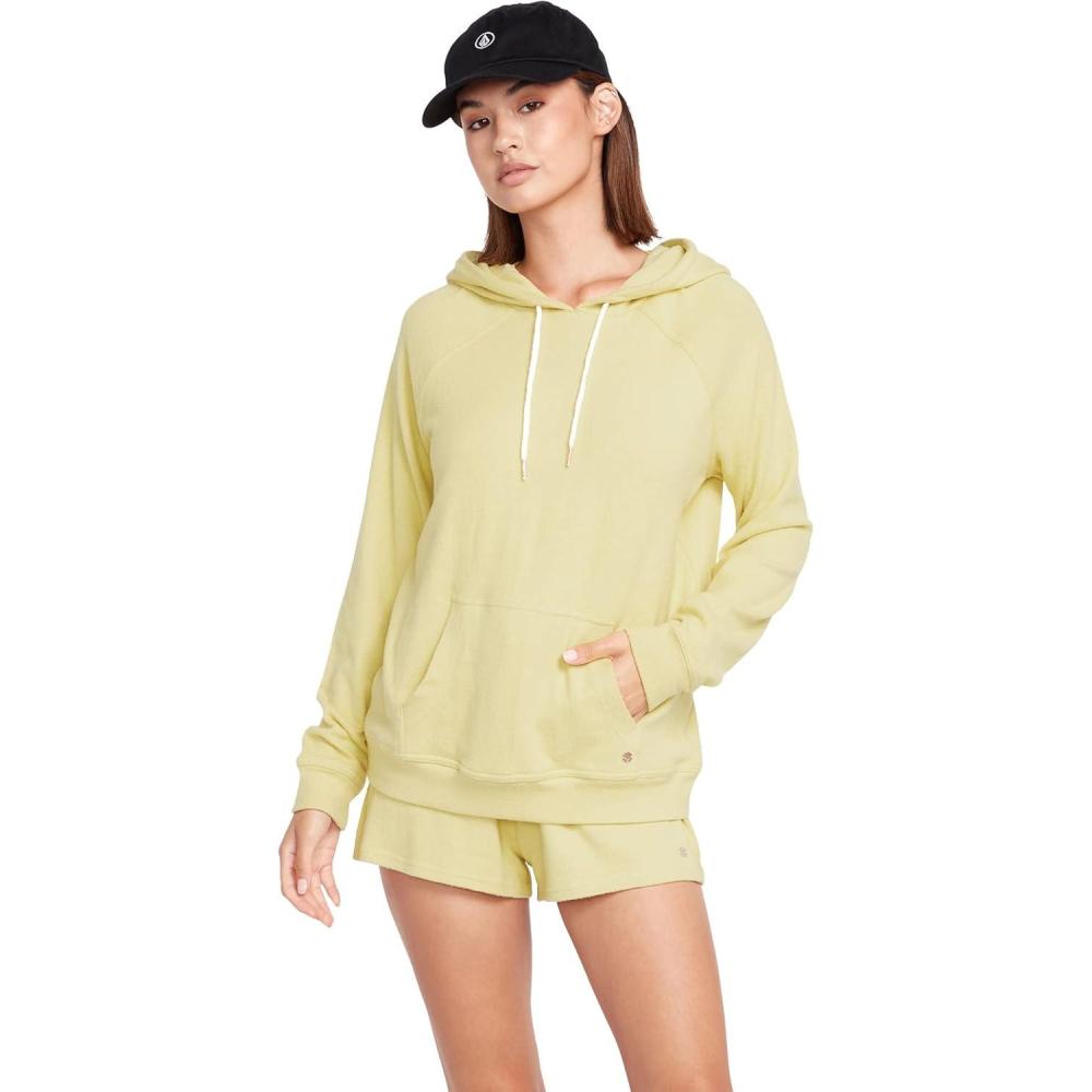 image:imageLived In Lounge Hooded Fleece Pullover Sweatshirt Regular amp Plus SizeCitron