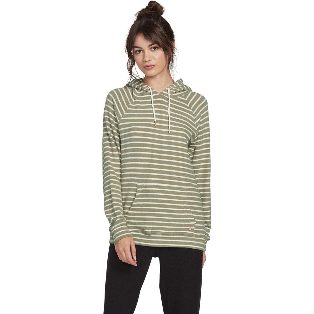 image:imageLived In Lounge Hooded Fleece Pullover Sweatshirt Regular amp Plus SizeDusty Green