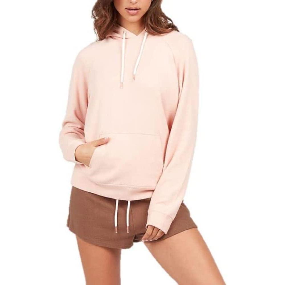 image:imageLived In Lounge Hooded Fleece Pullover Sweatshirt Regular amp Plus SizeHazey Pink