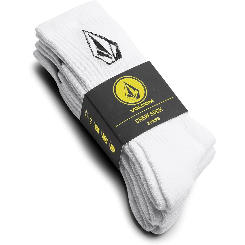 image:imageVolcom Big Boys Full Stone 3 Pack SockWhite