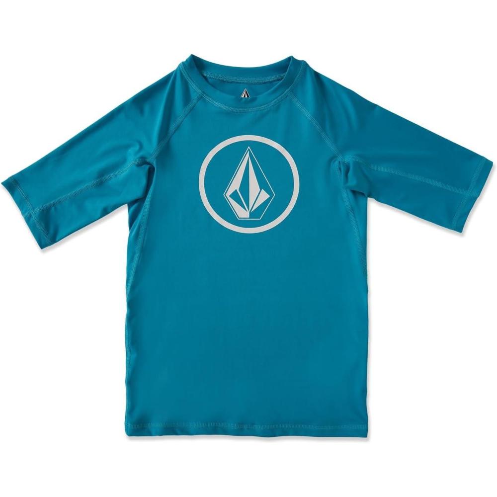 image:imageVolcom Boys Lido Solid Lycra Short Sleeve Rashguard 50 Uv ProtectionBarrier Reef