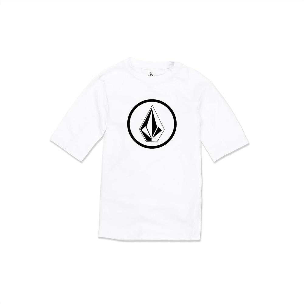 image:imageVolcom Boys Lido Solid Lycra Short Sleeve Rashguard 50 Uv ProtectionWhite