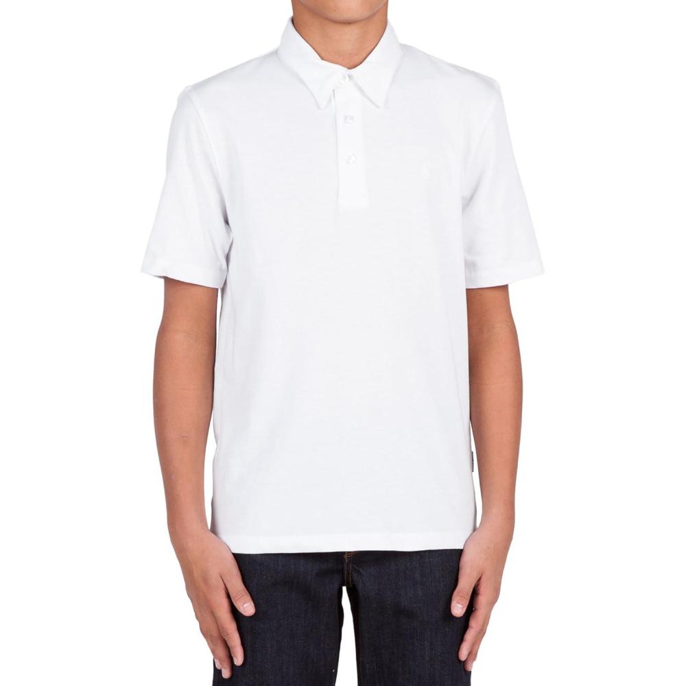 image:imageVolcom Boys Wowzer Short Sleeve Polo ShirtWhite 1