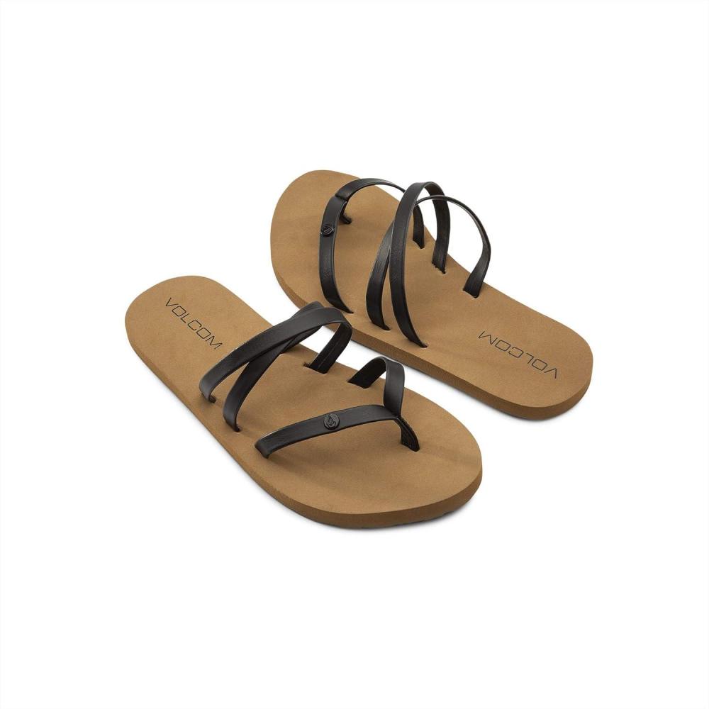 image:imageVolcom Girls Easy Breezy Big Girls Thong Flip Flip SandalsBlack