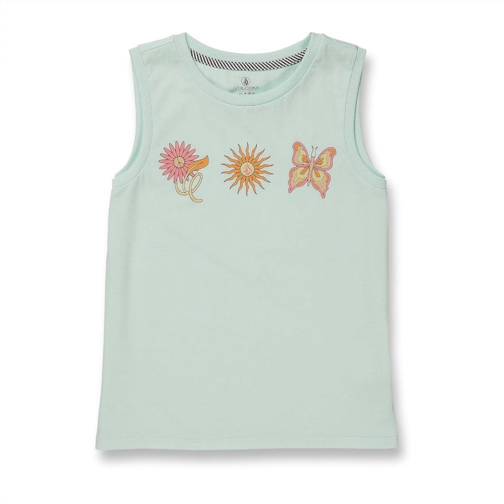 image:imageVolcom Girls Flexin Muscle Tank TopPale Aqua