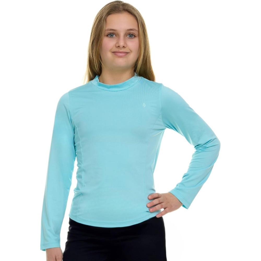 image:imageVolcom Girls Rash Guard for Girls Long Sleeve Swim Shirt SPF50Aqua