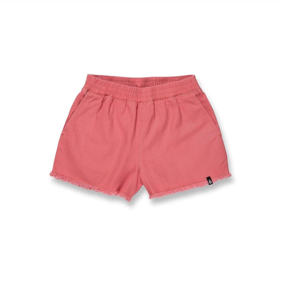 image:imageVolcom Girls Strutin Stone Elastic Waist Cut Off ShortDesert Pink