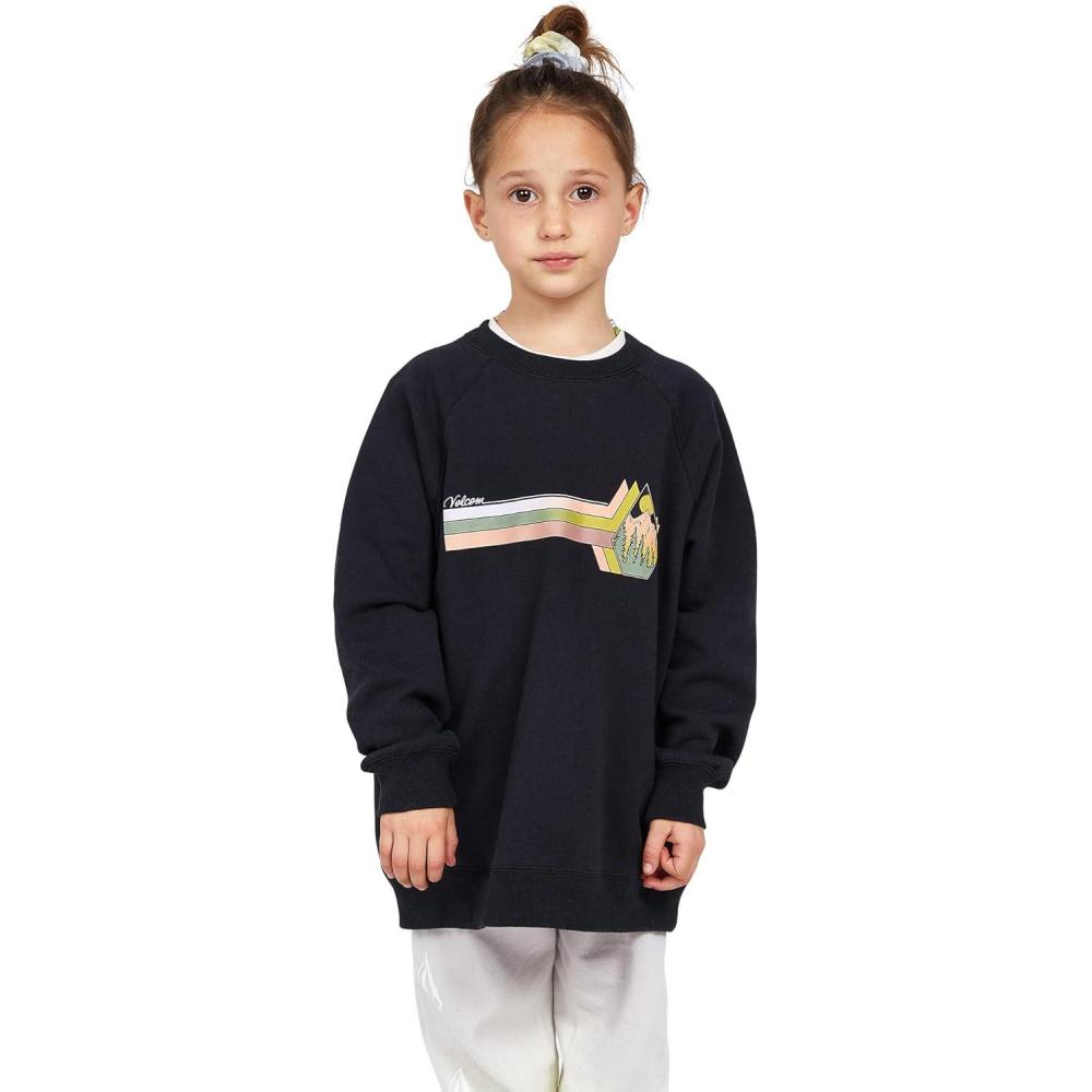 image:imageVolcom Girls Truly Stokin Crew Fleece SweatshirtBlack