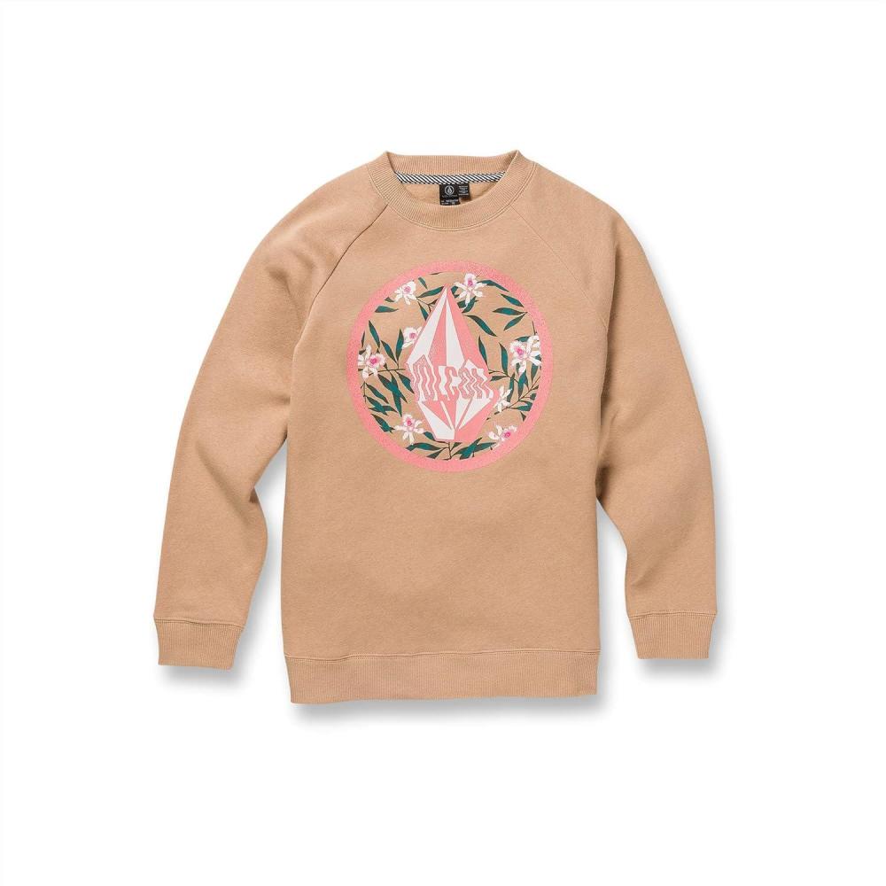 image:imageVolcom Girls Truly Stokin Crew Fleece SweatshirtHazelnut