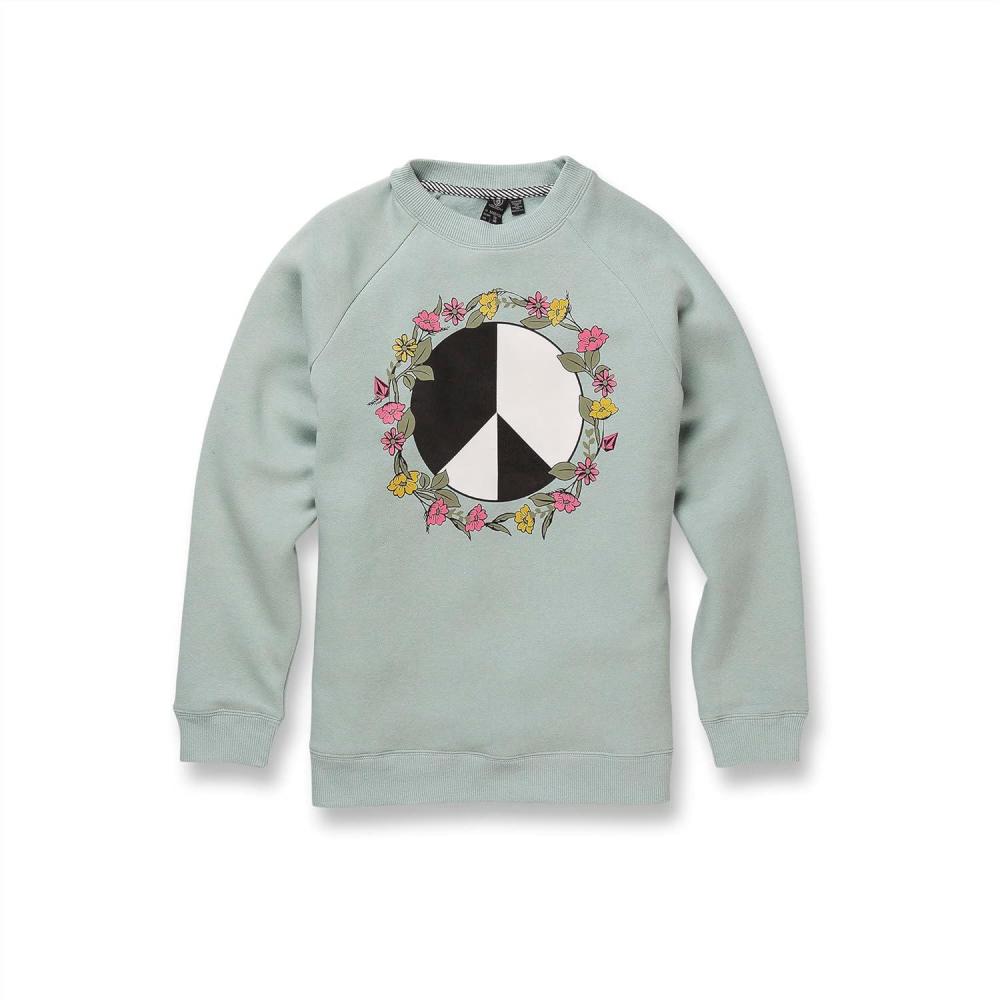 image:imageVolcom Girls Truly Stokin Crew Fleece SweatshirtStone Blue