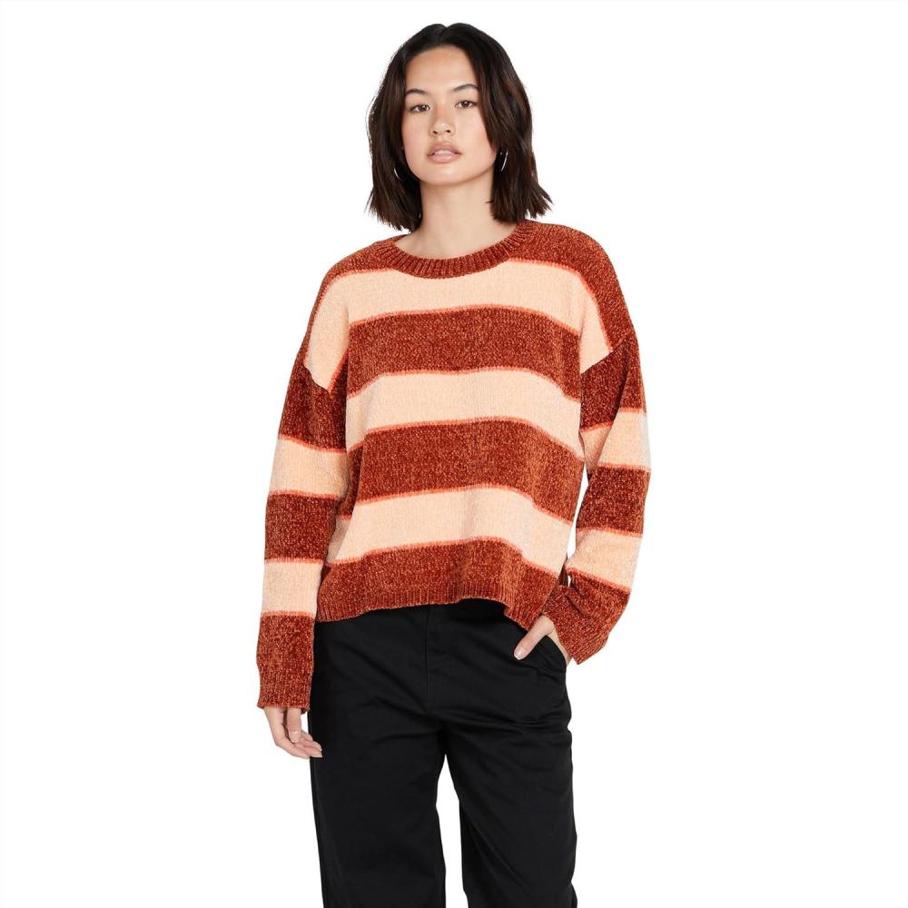 image:imageVolcom Womens Bubble Tea Boxy Fit SweaterNutmeg