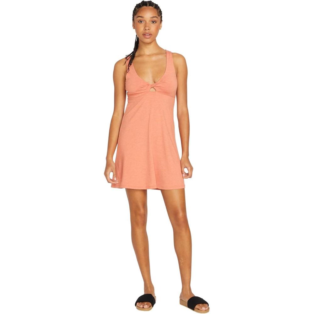 image:imageVolcom Womens Desert Bunnie Reversible Fit and Flare Knit Mini DressTerra Cotta