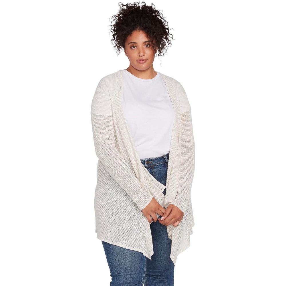 image:imageVolcom Womens Go Go Wrap Open Front Cardigan Sweater Regular amp Plus SizeOatmeal