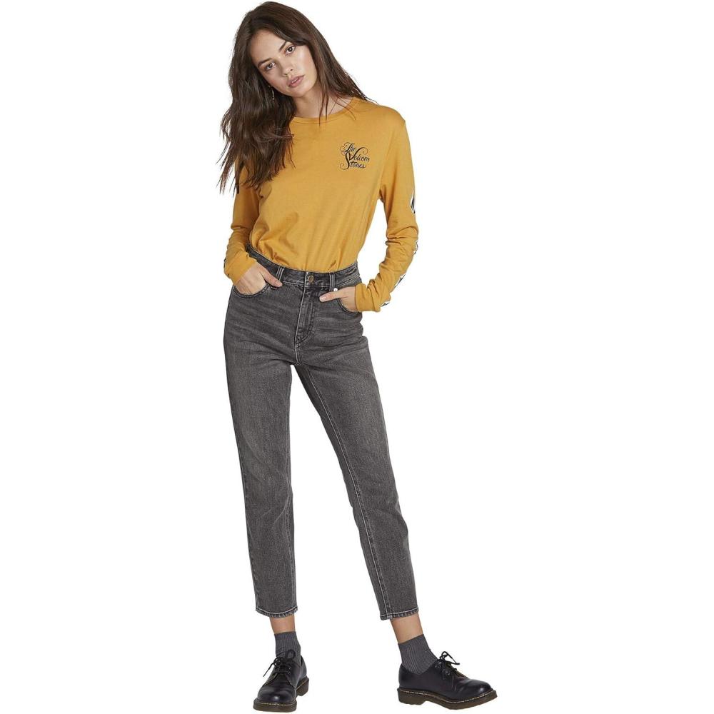 image:imageVolcom Womens Juniors Vol Stone Denim JeanBlackity Black