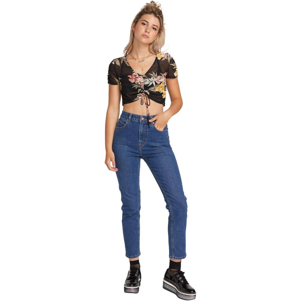 image:imageVolcom Womens Juniors Vol Stone Denim JeanHarbor Blue