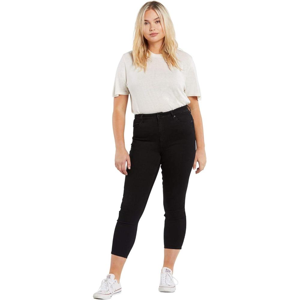 image:imageVolcom Womens Liberator High Rise Denim Jean PantsPremium Wash Black Wash
