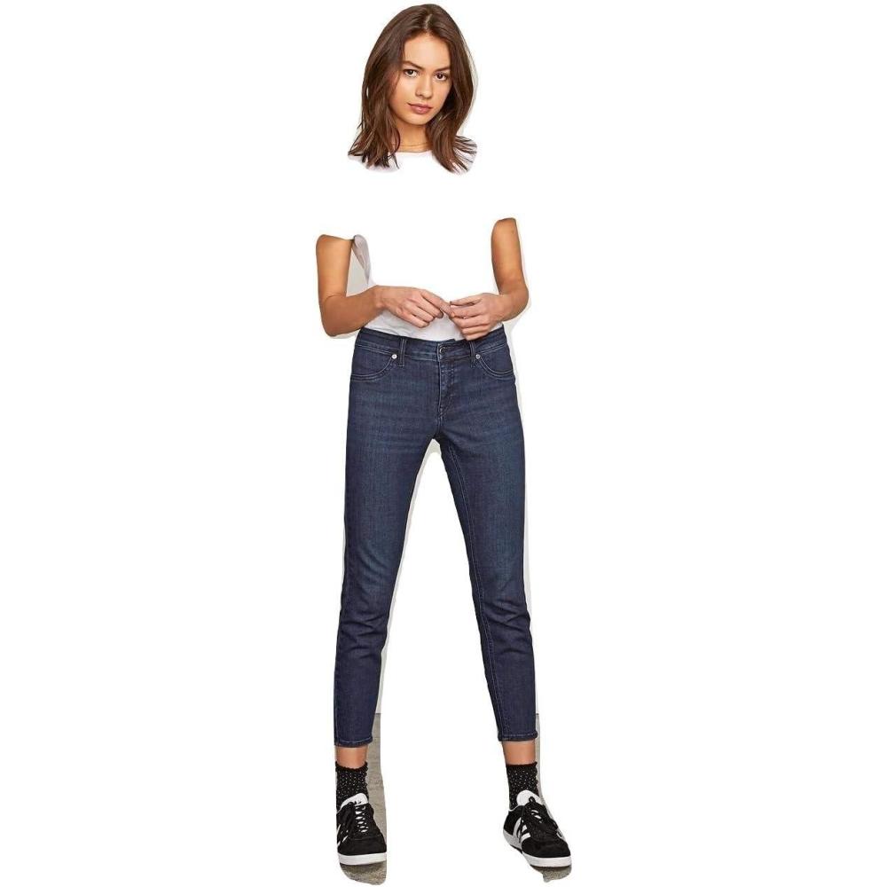 image:imageVolcom Womens Liberator Legging Fit Denim Jean Pants Regular amp Plus SizeDeep Blue