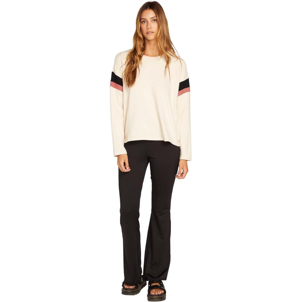 image:imageVolcom Womens Lived In Lounge Crew Neck Fleece SweatshirtCream