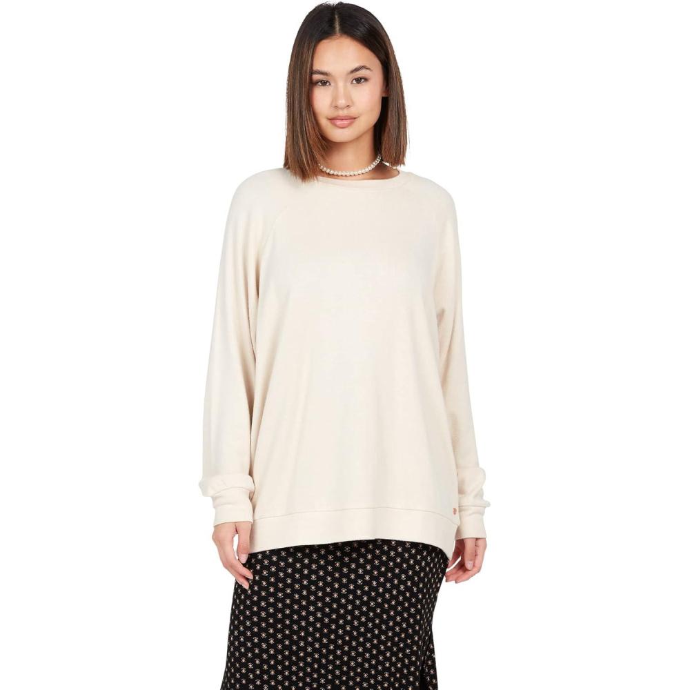 image:imageVolcom Womens Lived In Lounge Crew Neck Fleece SweatshirtSand