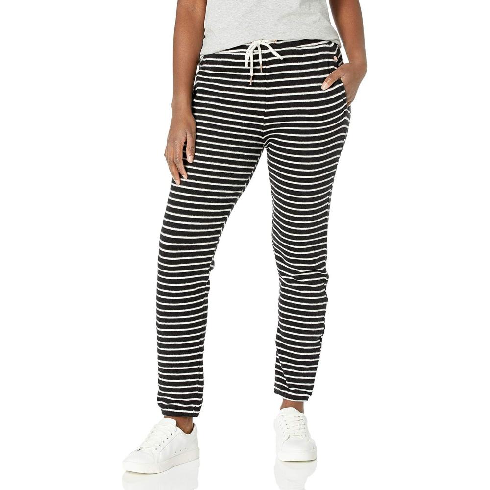 image:imageVolcom Womens Lived In Lounge Fleece Sweatpants Regular amp Plus SizeBlack White