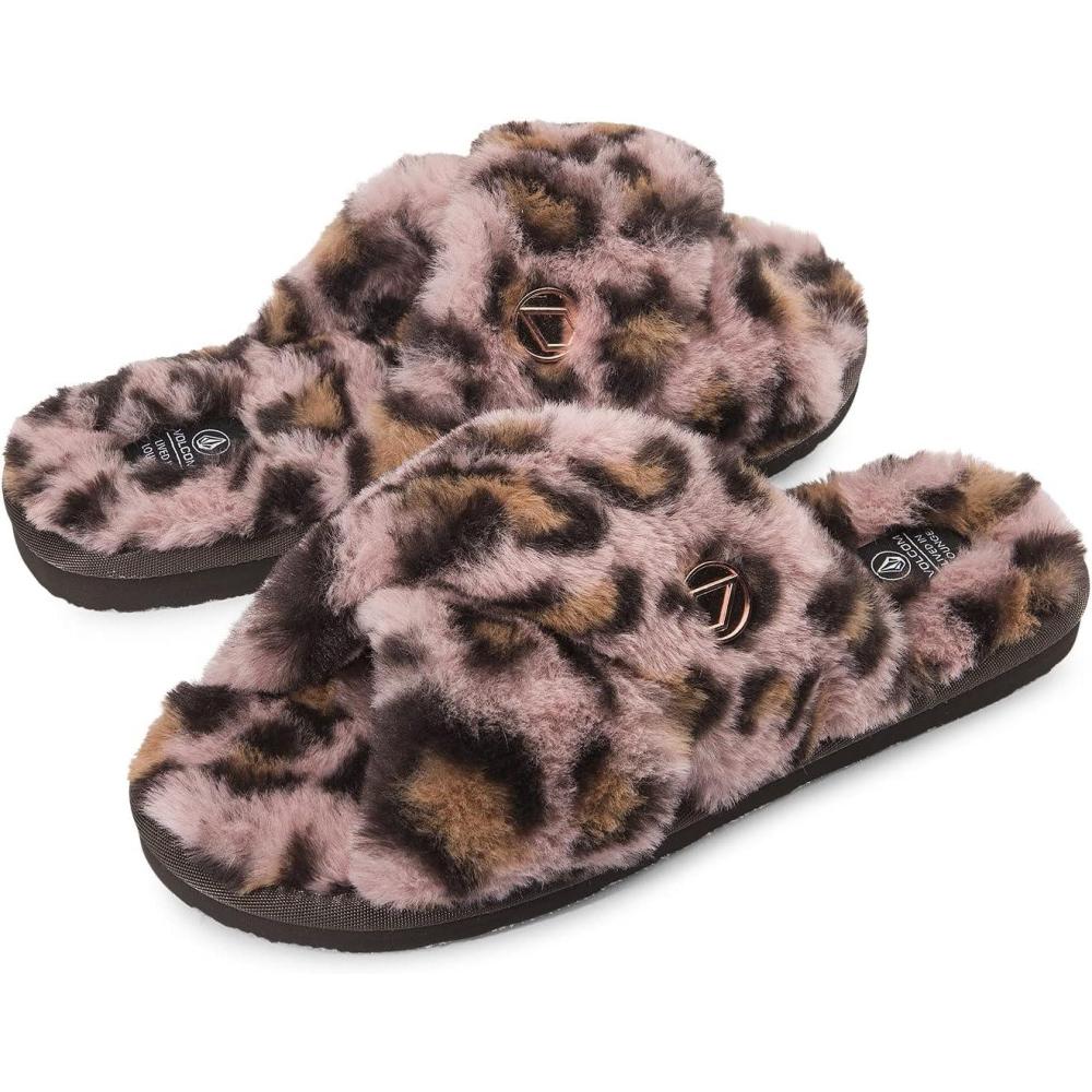 image:imageVolcom Womens Lived in Lounge Faux Fur Slide SandalRaisin