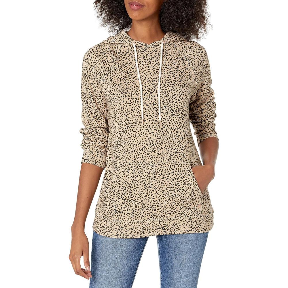 image:imageVolcom Womens Lived in Lounge Hooded Fleece SweatshirtAnimal Print