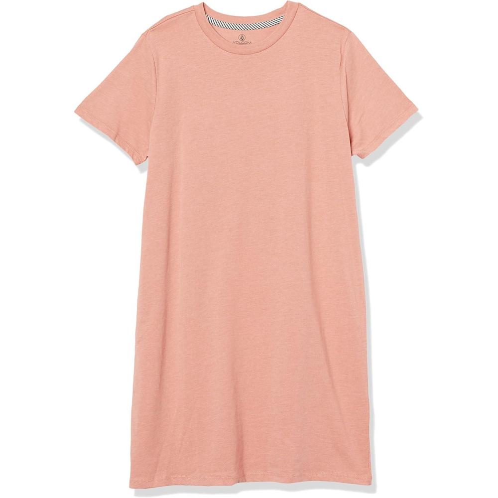 image:imageVolcom Womens One Size Truly Stoked Short Sleeve Tee DressLight Mauve