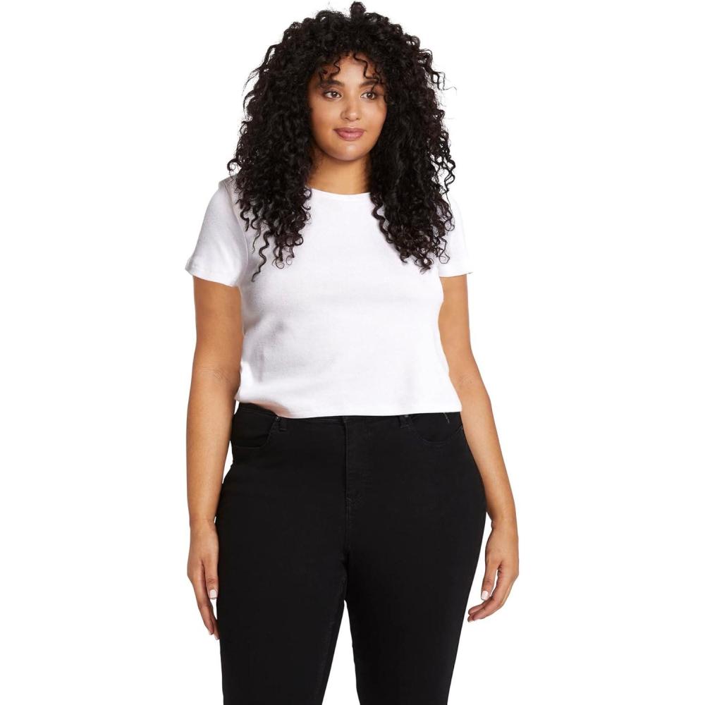 image:imageVolcom Womens One of Each Short Sleeve Crew Neck Tee Regular amp Plus SizeWhite 2