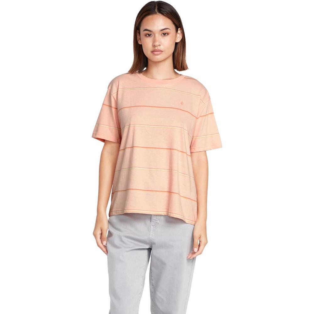 image:imageVolcom Womens Party Pack Short Sleeve Striped TeeMelon