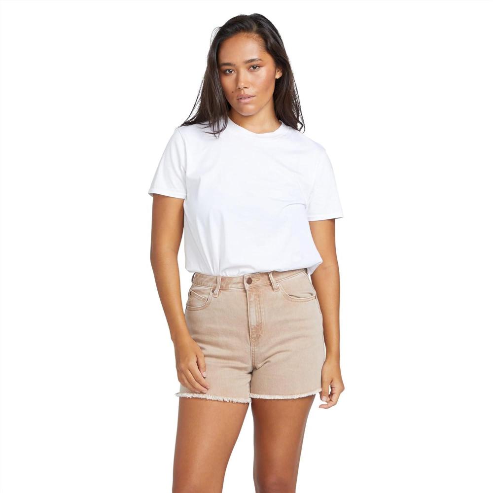 image:imageVolcom Womens Stone Step High Rise Denim ShortMocha
