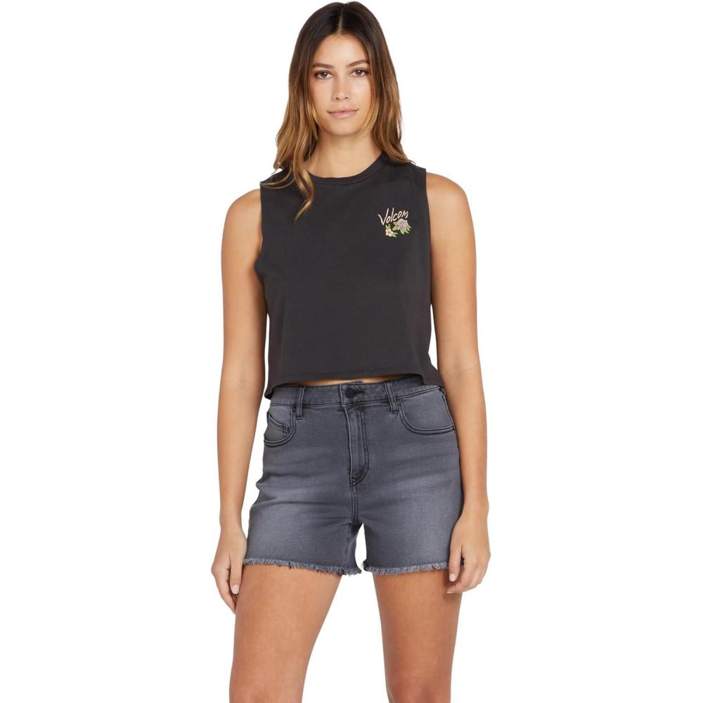 image:imageVolcom Womens Stone Step High Rise Denim ShortVintage Black