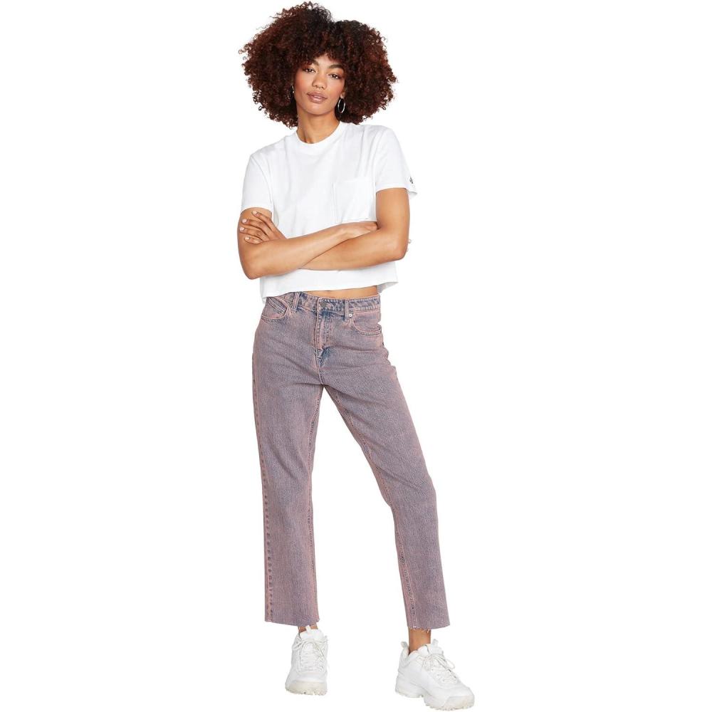 image:imageVolcom Womens Stoned High Rise Straight Leg JeanCoral Haze