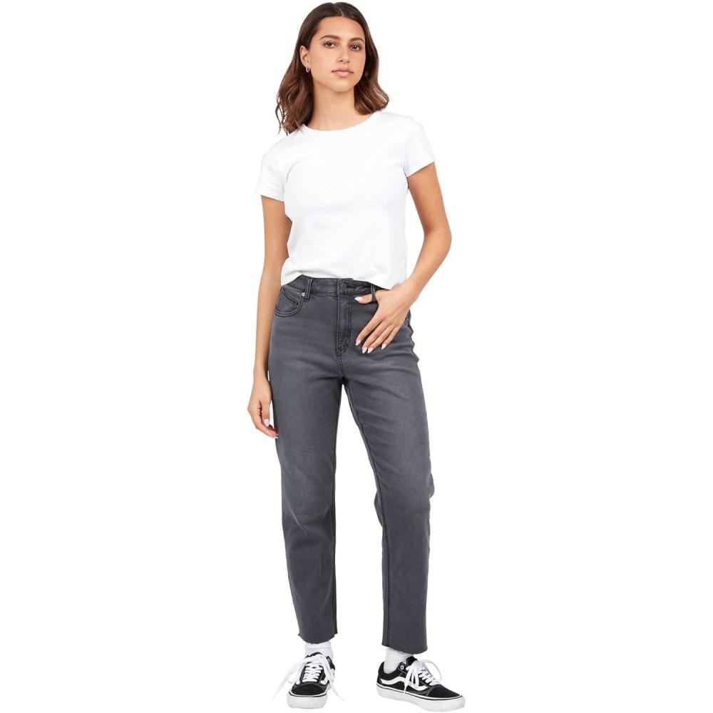 image:imageVolcom Womens Stoned High Rise Straight Leg JeanVintage Black