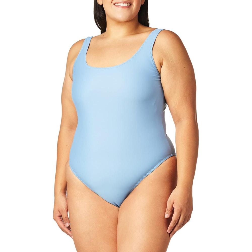 image:imageVolcom Womens Strappy OnePiece Swimsuit Convertible Adjustable Straps EcoTrue Greenlon Fabric with Logo BadgeSandy Indigo