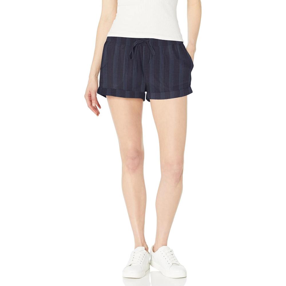 image:imageVolcom Womens Sunday Strut Elastic Waist ShortNavy Paint