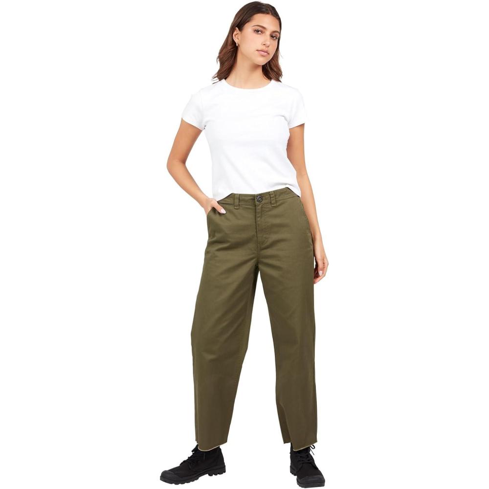 image:imageVolcom Womens Thisthatthem Skate Relaxed Fit Chino PantMilitary